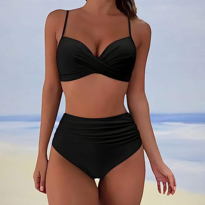 Dámské bikiny - Překřížený top - Hravý efekt - Lichotivý střih - Ideální pro letní dny