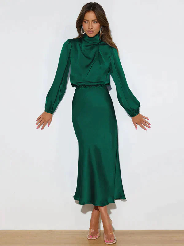 Viktoriánské - Elegantní společenské šaty s dlouhými rukávy