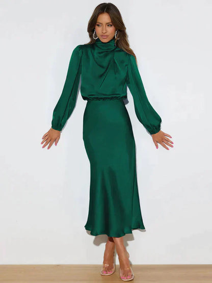 Viktoriánské - Elegantní společenské šaty s dlouhými rukávy