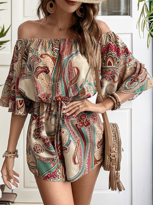 LD Ladies new casual off-shoulder jumpsuit (dámský ležérní overal na ramena)
