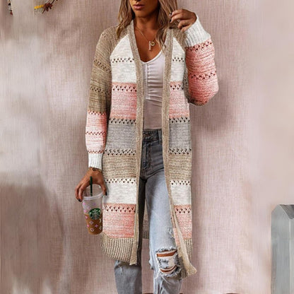 Vesta Oliveah | Oversized vesta Gebreid Lang