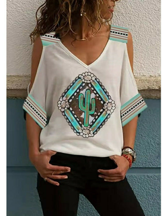 Oversized tričko s volnými rameny a středně dlouhými rukávy ve vintage vzhledu