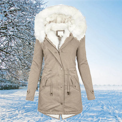 Lauren - Nová oversized bunda parka s kapucí a kožešinovou podšívkou