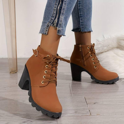 Malene Boots | Ležérní boty na zip a podpatku