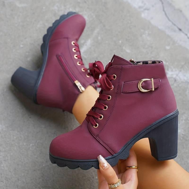 Malene Boots | Ležérní boty na zip a podpatku
