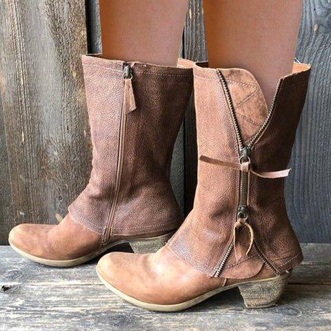 Nana Boots | Stylové kovbojské boty s bočním zipem