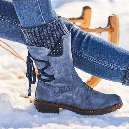Norma Boots | Šněrovací zimní boty s bočním zipem