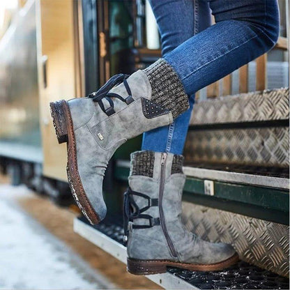 Norma Boots | Šněrovací zimní boty s bočním zipem