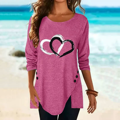 2Hearts™: Pohodlná a nadměrná košile pro ženy
