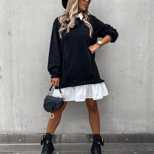 "Silvia" Elegantní patchworkové šaty