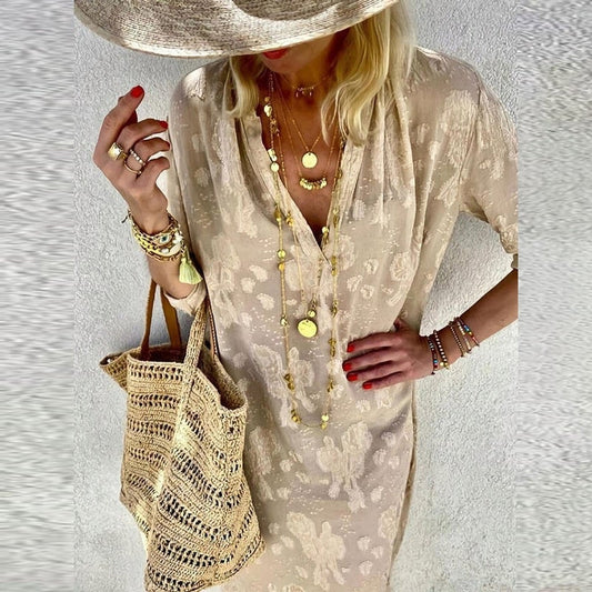 "Mariam" Elegantní šaty s potiskem