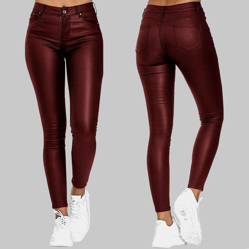 Kožené kalhoty ChicFlex Slim