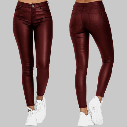 Kožené kalhoty ChicFlex Slim