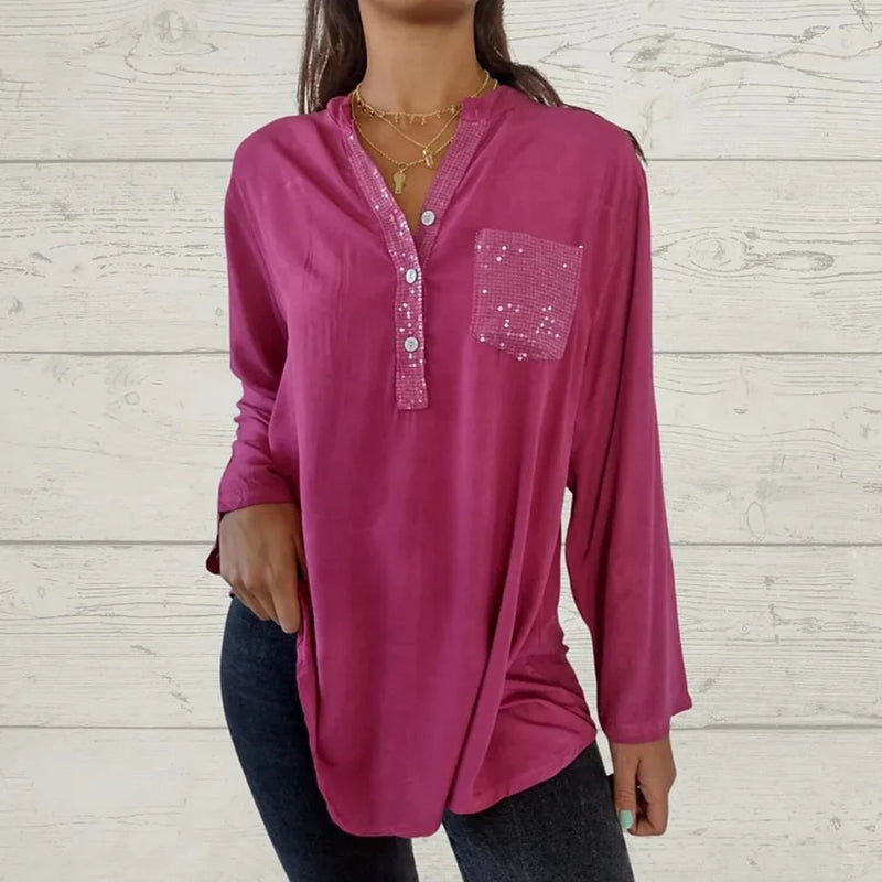 Abenis - Glamorous Sequins Top pro ženy