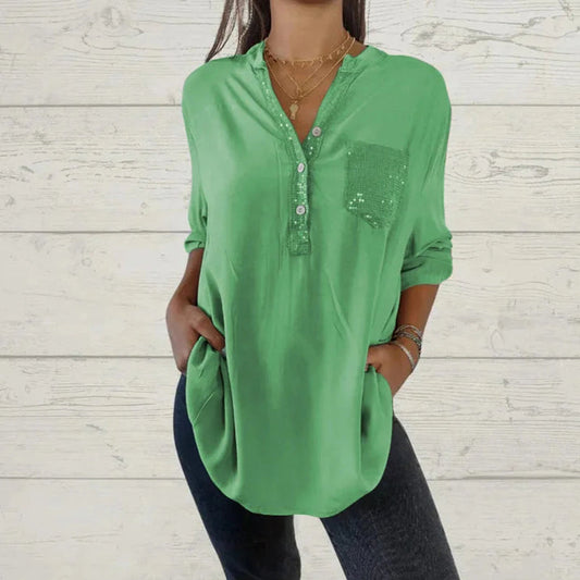 Abenis - Glamorous Sequins Top pro ženy
