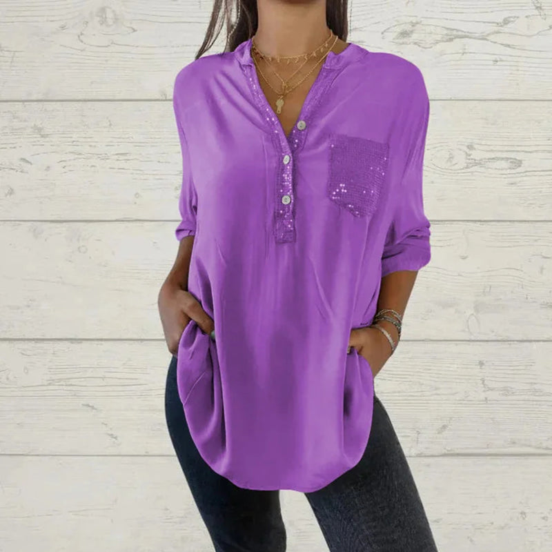 Abenis - Glamorous Sequins Top pro ženy