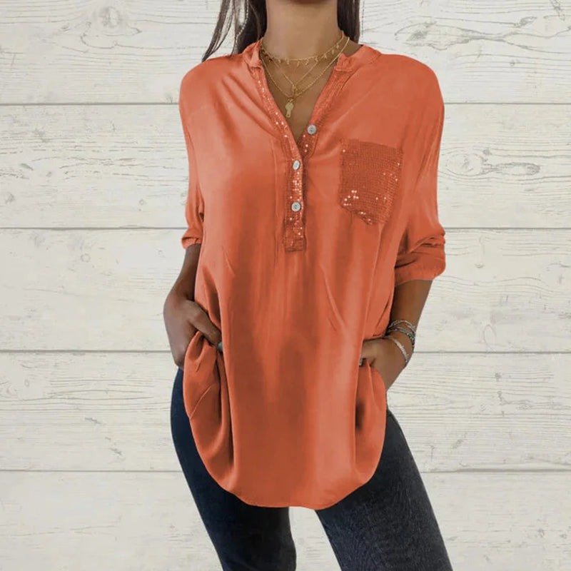 Abenis - Glamorous Sequins Top pro ženy