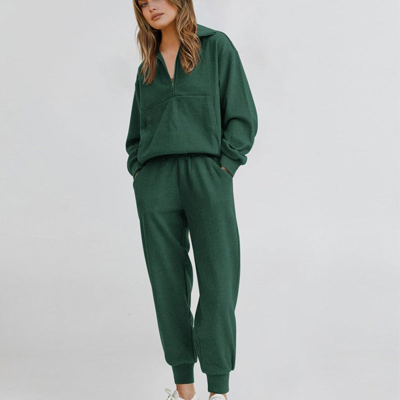 Melisande - Stijlvolle Half-zip Set voor Vrouwen