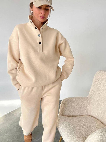 Oversized fleecový běžecký oblek