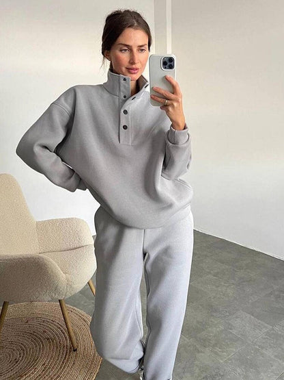 Oversized fleecový běžecký oblek