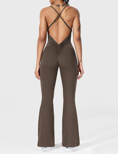 Tali - Elegantní kombinéza pro dámy - Gekruiste, uitlopende jumpsuit voor dames